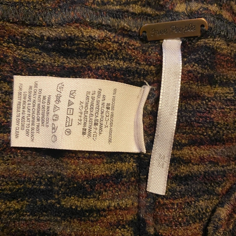 Free People Black and Brown Patterned Leggings - Picture 2 of 5